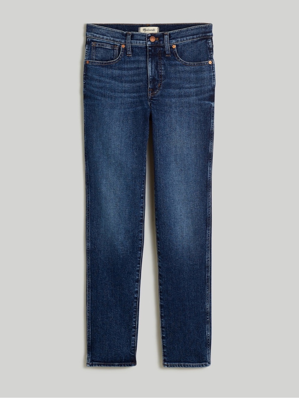 Madewell Stovepipe Jeans in Dark Blue Denim